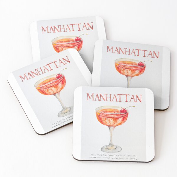 Item preview, Manhattan Cocktail Watercolor designed and sold by RaynaElizaCreatives.