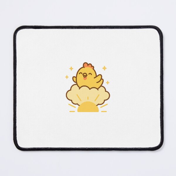 Item preview, Sunny Chicken – Happy Cartoon Hen on Sun Cloud with Sparkles designed and sold by SheepyDaily.