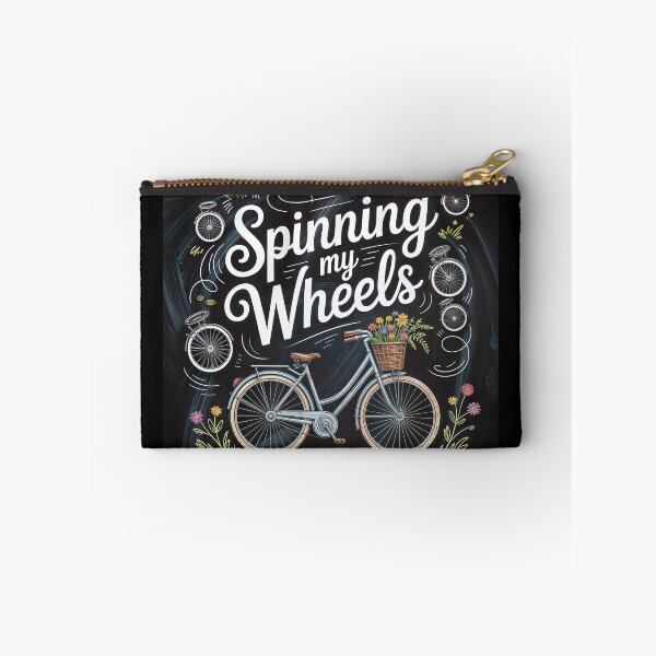 Item preview, Spinning My Wheels – Whimsical Bicycle & Floral Typography Art designed and sold by ForeverPrintsOK.