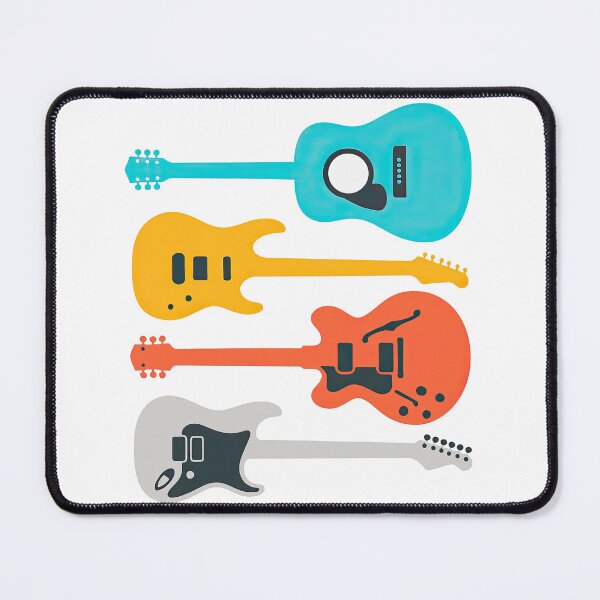 Item preview, Minimalist Colorful Guitar Shapes Modern Music Design designed and sold by ArtfulWeave.