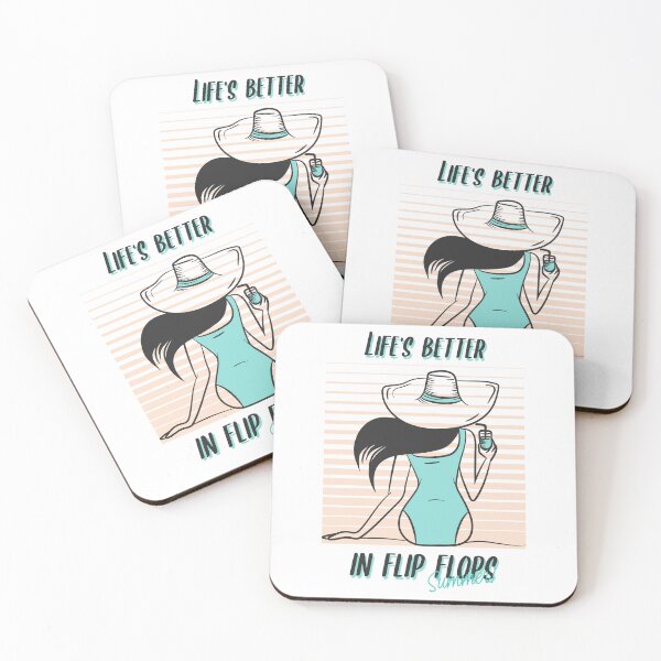 Item preview, Life's Better in Flip flops designed and sold by WTtees.