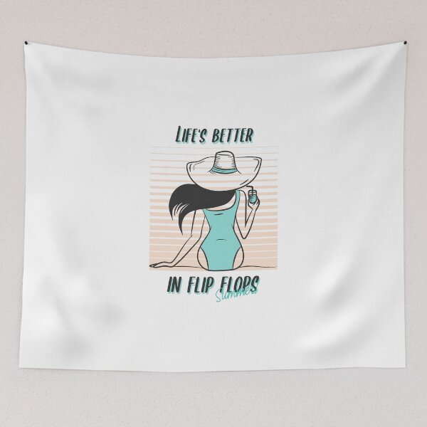Item preview, Life's Better in Flip flops designed and sold by WTtees.
