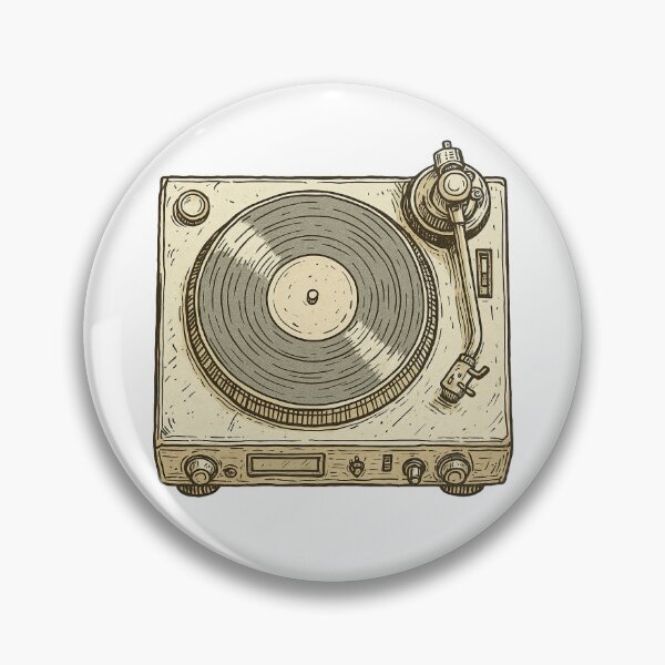 Item preview, Vintage Turntable Record Player Retro Music Art designed and sold by ArtfulWeave.