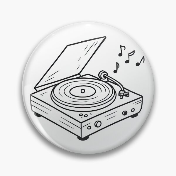 Item preview, Turntable Record Player Line Art Minimalist Design designed and sold by ArtfulWeave.