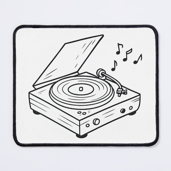 Item preview, Turntable Record Player Line Art Minimalist Design designed and sold by ArtfulWeave.
