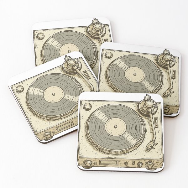 Item preview, Vintage Turntable Record Player Retro Music Art designed and sold by ArtfulWeave.