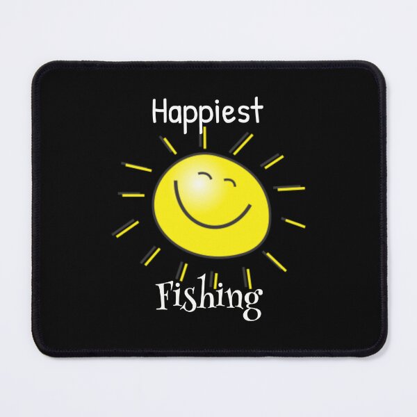 Item preview, Happiest Fishing – Bright Yellow Grin Design designed and sold by RedDogStudio.
