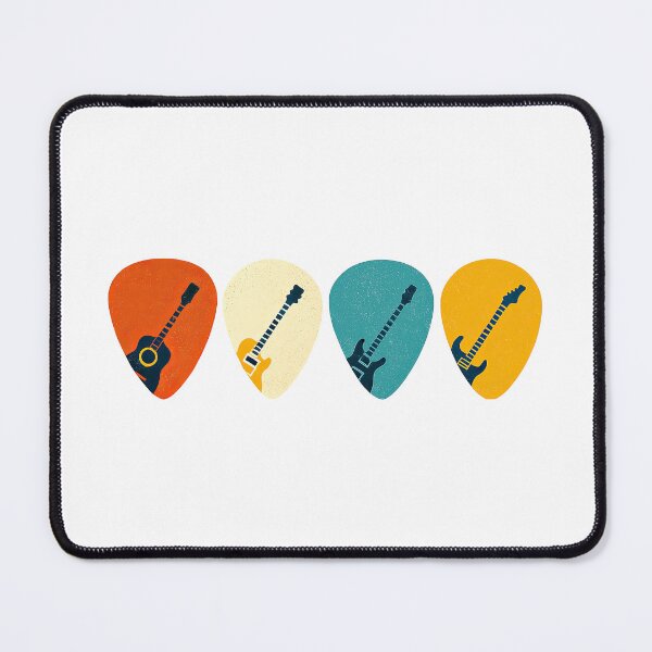Item preview, Guitar Picks with Guitar Silhouette Vintage Design designed and sold by ArtfulWeave.