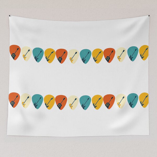 Item preview, Guitar Picks with Guitar Silhouette Vintage Design designed and sold by ArtfulWeave.