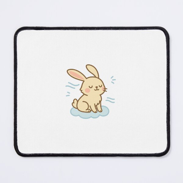 Item preview, Breezy Bunny – Cute Cartoon Rabbit with Wind in Ears designed and sold by SheepyDaily.