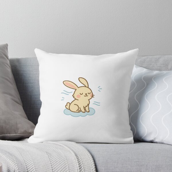Item preview, Breezy Bunny – Cute Cartoon Rabbit with Wind in Ears designed and sold by SheepyDaily.