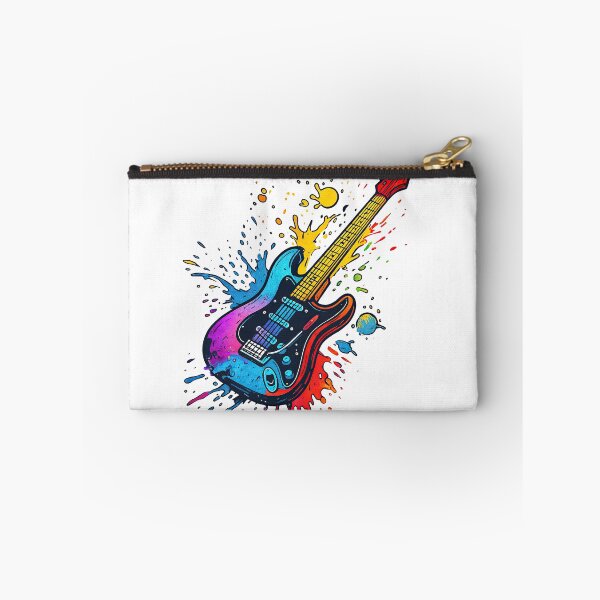 Item preview, Colorful Electric Guitar with Paint Splash Art Design designed and sold by ArtfulWeave.