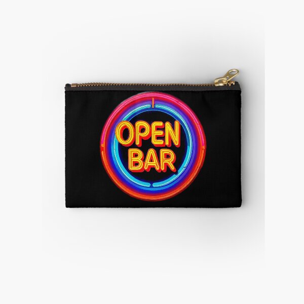 Item preview, Vintage psychedelic Neon "OPEN BAR" inside a circle. designed and sold by Giulivo Store Graphic.