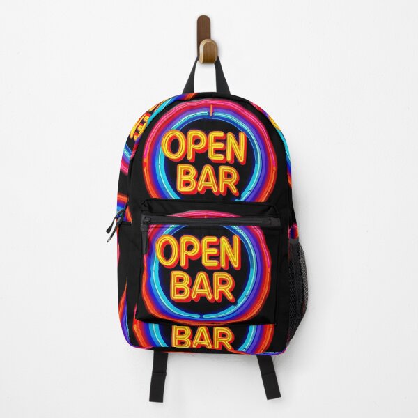 Item preview, Vintage psychedelic Neon "OPEN BAR" inside a circle. designed and sold by Giulivo Store Graphic.