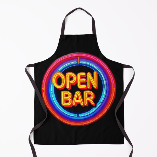 Item preview, Vintage psychedelic Neon "OPEN BAR" inside a circle. designed and sold by Giulivo Store Graphic.