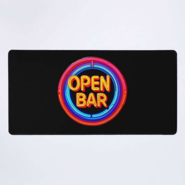 Item preview, Vintage psychedelic Neon "OPEN BAR" inside a circle. designed and sold by Giulivo Store Graphic.
