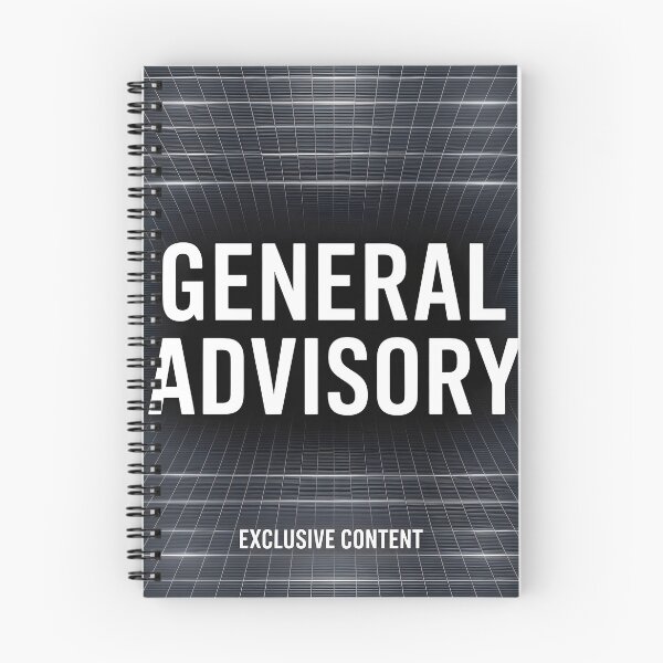Item preview, General Advisory – Exclusive Content Warning with Modern Grid Halo Glow designed and sold by EmeraldeaArt.