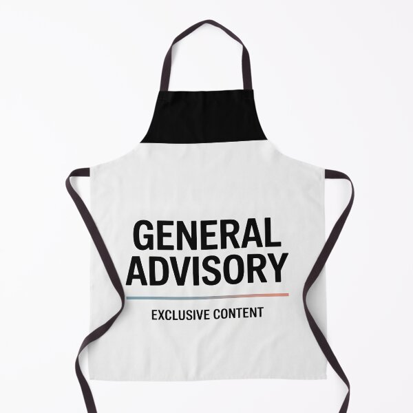 Item preview, General Advisory – Minimal Exclusive Content Design with Stripe on White designed and sold by EmeraldeaArt.