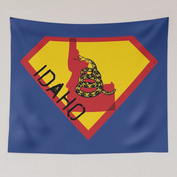 Item preview, IDAHOAN  SHIELD - Freedom Is The Superpower -  Gadsden Snake Flag - Dont Tread On Me SUPERHERO IDAHO spellout design designed and sold by pelagio.