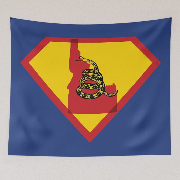 Item preview, IDAHOAN  SHIELD - Freedom Is The Superpower -  Gadsden Snake Flag - Dont Tread On Me SUPERHERO IDAHO  design designed and sold by pelagio.