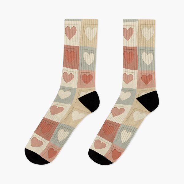 Item preview, Soft Tones Heart Grid Pattern designed and sold by Owcomm.