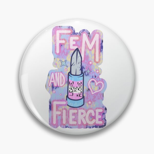 Artikelvorschau, „Fem and Fierce“ Transfem Art Lippenstift SwitchBlade entworfen und verkauft von Static Brain Stickers And Such.