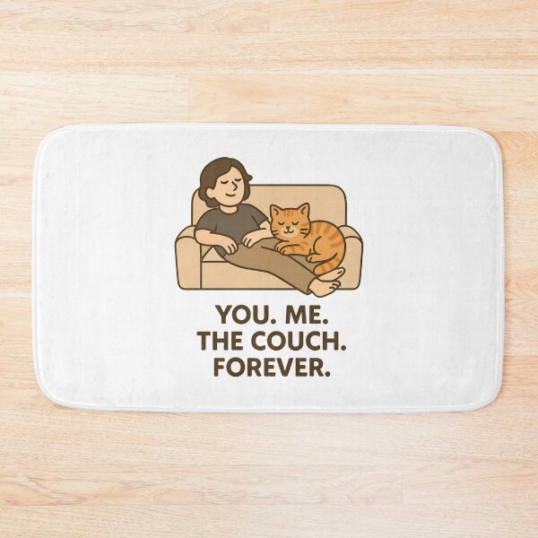 Item preview, You. Me. The Couch. Forever. – Minimalist Cat Love designed and sold by ALITOPRINCE.
