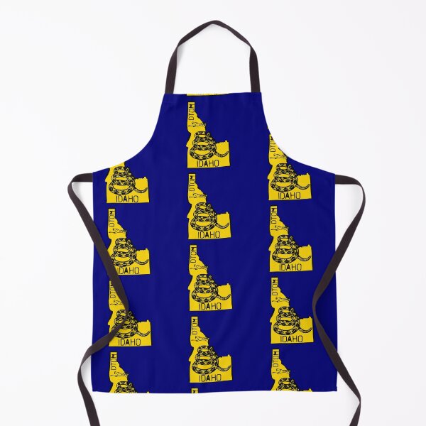 Item preview, IDAHOAN - Libertarian - Don't Tread On Me Gadsden Snake on IDAHO Map on Blue default background, #020279 DTOM = Don't Tread On Me designed and sold by pelagio.