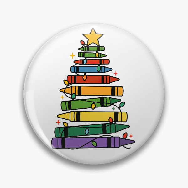 Item preview, Crayon Christmas Tree Rainbow Teacher Art Design designed and sold by ArtfulWeave.