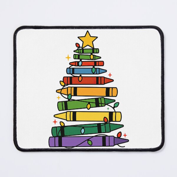 Item preview, Crayon Christmas Tree Rainbow Teacher Art Design designed and sold by ArtfulWeave.