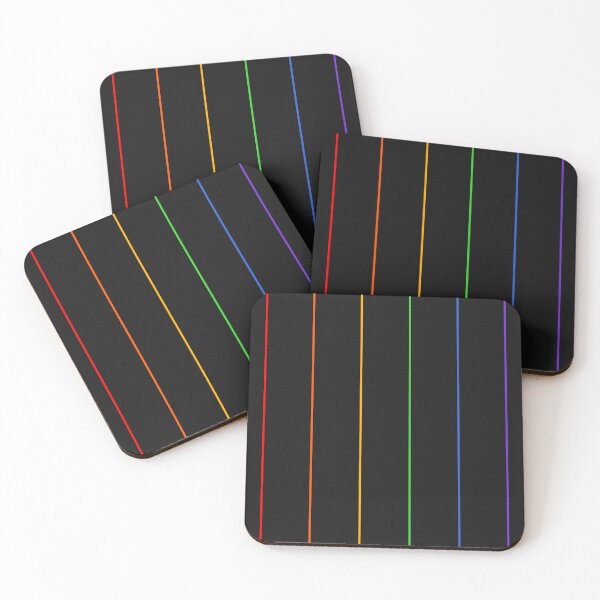 Item preview, Pinstripe Rainbow (Black Background) designed and sold by IKDG.