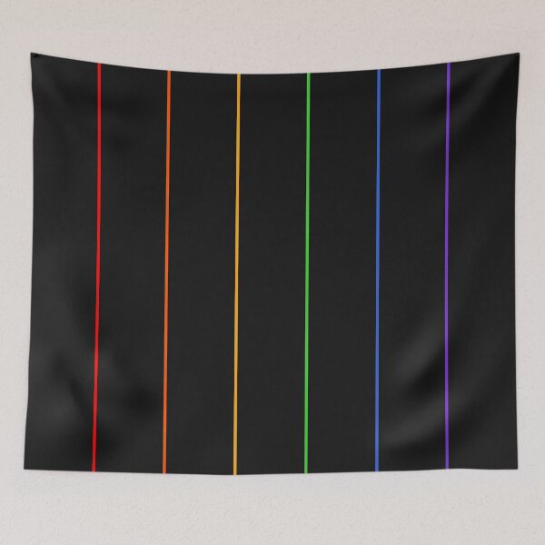 Item preview, Pinstripe Rainbow (Black Background) designed and sold by IKDG.