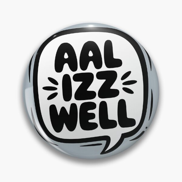 Item preview, Aal Izz Well – Comfort Phrase in Text Bubble Design designed and sold by EmeraldeaArt.