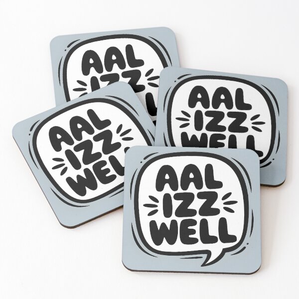 Item preview, Aal Izz Well – Comfort Phrase in Text Bubble Design designed and sold by EmeraldeaArt.