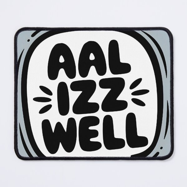 Item preview, Aal Izz Well – Comfort Phrase in Text Bubble Design designed and sold by EmeraldeaArt.
