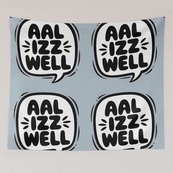 Item preview, Aal Izz Well – Comfort Phrase in Text Bubble Design designed and sold by EmeraldeaArt.
