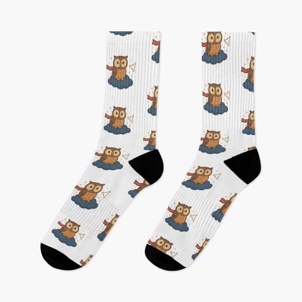 Item preview, Starry Owl – Cute Night Owl with Constellations on Cloud designed and sold by SheepyDaily.