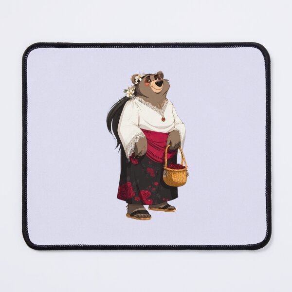 Item preview, Blossom Gatherer Bear designed and sold by MYTHIC PEEL STICKERS.