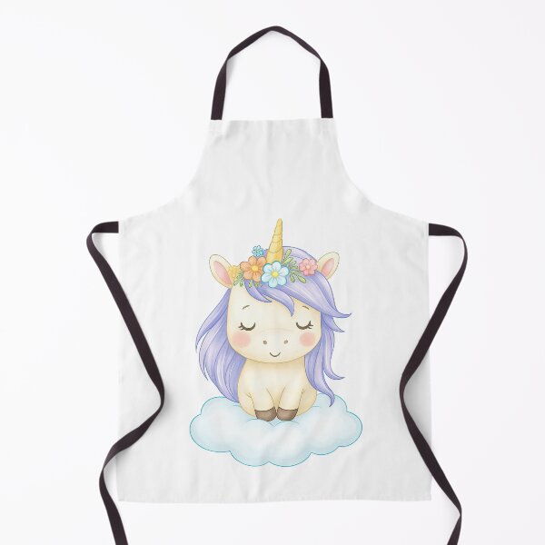 Item preview, Cute Pastel Unicorn Sitting on Cloud with Flowers designed and sold by ArtfulWeave.