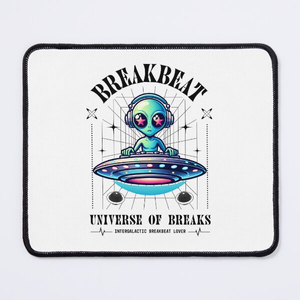 Item preview, BREAKBEAT  - Alien Ufo Decks (Black) designed and sold by Discothreadz.