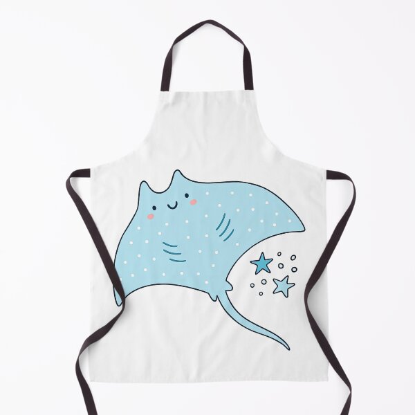 Item preview, Cute Kawaii Blue Manta Ray with Stars designed and sold by ArtfulWeave.