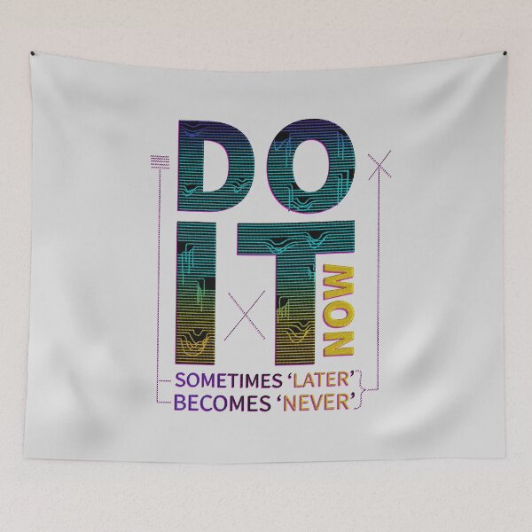 Item preview, do it now - motivational quote badge embroidery iron patch textured graphic artwork designed and sold by hayrpictures.