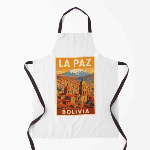 Item preview, Retro Travel Poster La Paz Bolivia designed and sold by lea-lani.
