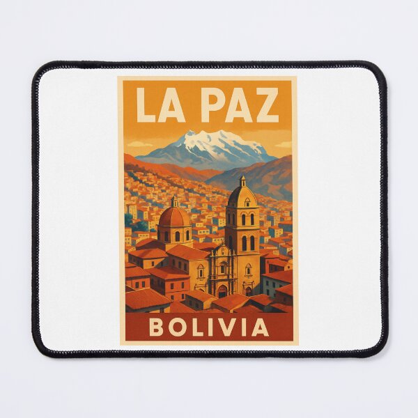 Item preview, Retro Travel Poster La Paz Bolivia designed and sold by lea-lani.