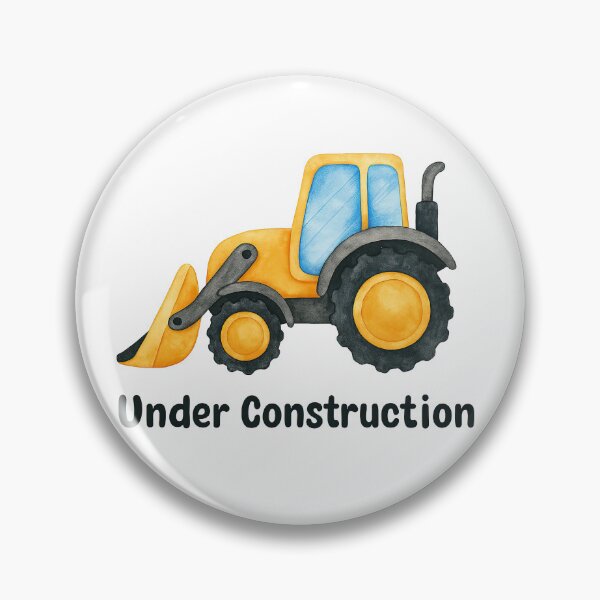 Item preview, Under Construction Yellow Bulldozer Watercolor Design designed and sold by ArtfulWeave.