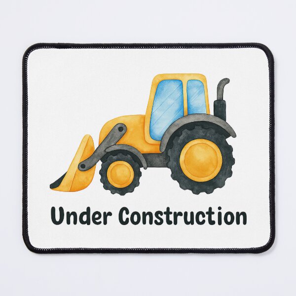Item preview, Under Construction Yellow Bulldozer Watercolor Design designed and sold by ArtfulWeave.