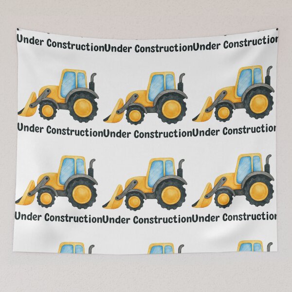 Item preview, Under Construction Yellow Bulldozer Watercolor Design designed and sold by ArtfulWeave.