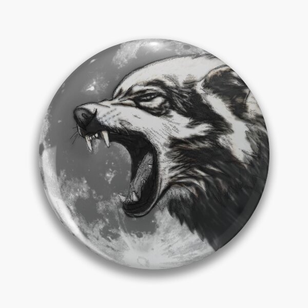 Item preview, Wolf with moon designed and sold by Jazmindoesart.