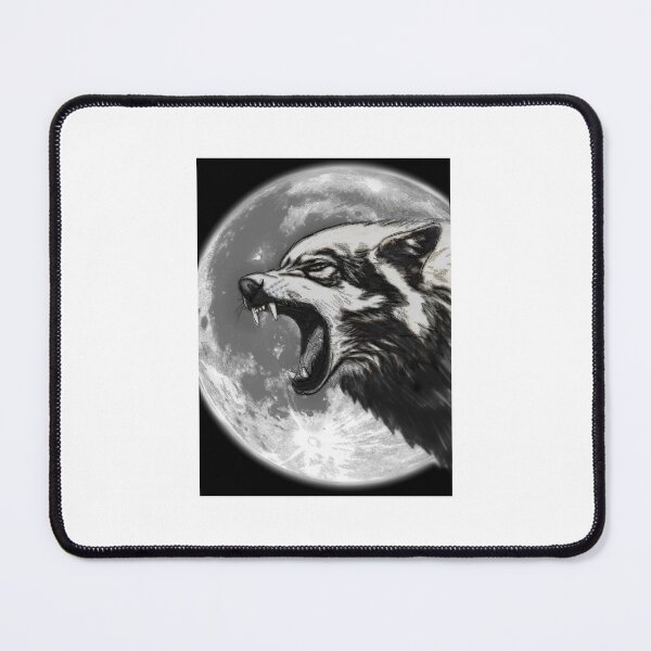 Item preview, Wolf with moon designed and sold by Jazmindoesart.