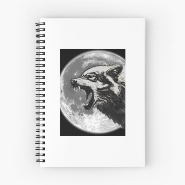 Item preview, Wolf with moon designed and sold by Jazmindoesart.